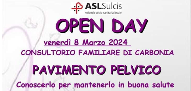 Pavimento pelvico: per l’8 marzo Open day al Consultorio di Carbonia