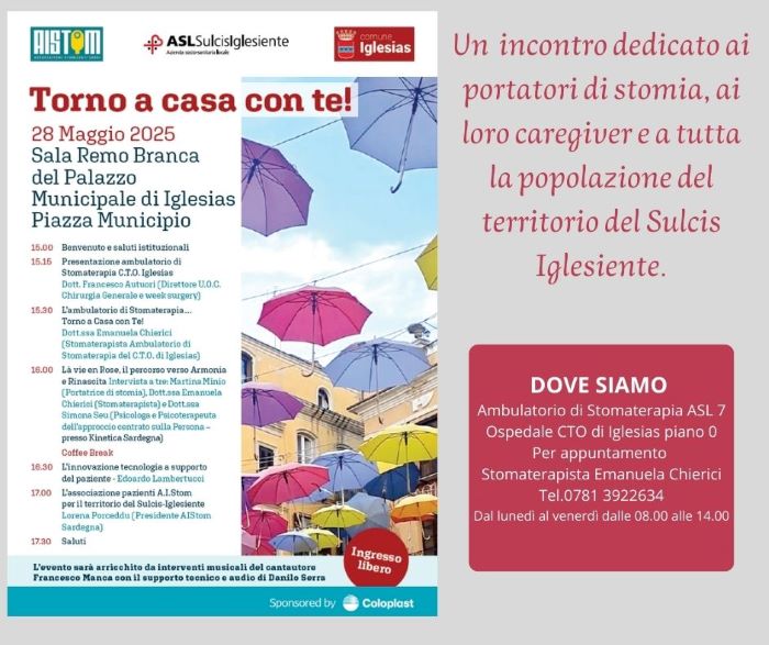 Torno a casa con te! Un incontro dedicato ai pazienti stomizzati Torno a casa con te! Un incontro dedicato ai pazienti stomizzati